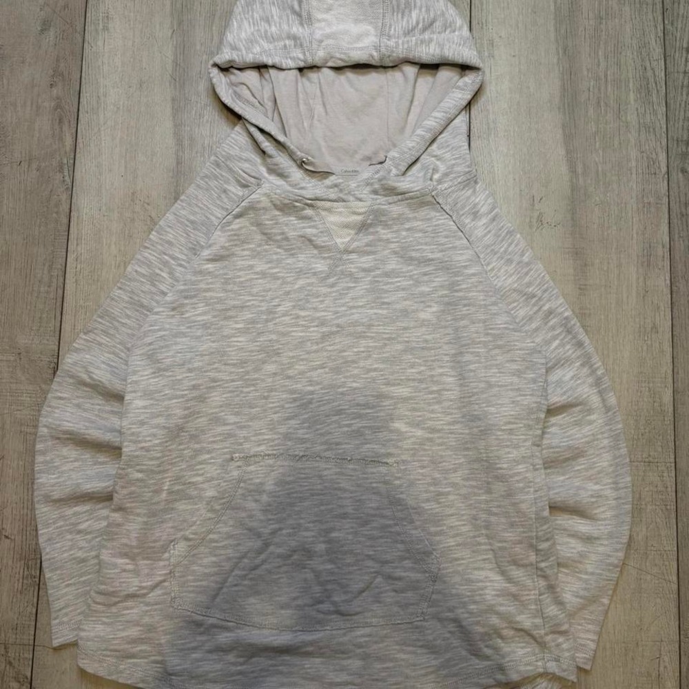 Vintage Calvin Klein Grey‎ and white hoodie WOMEN SIZE S